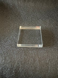 1.25" X 1.25" X .25" Acrylic Base 10pack
