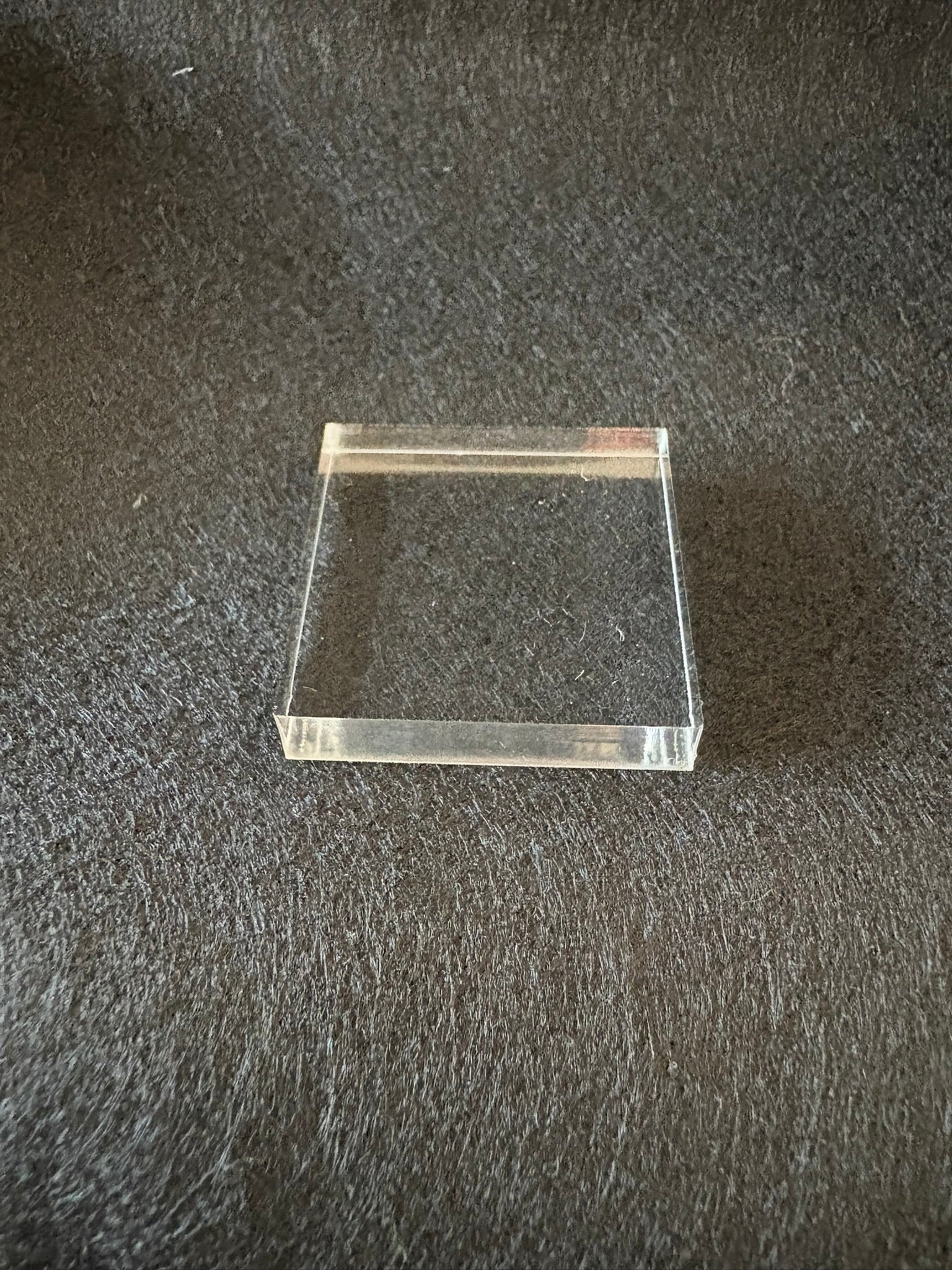 1.25" X 1.25" X .25" Acrylic Base 10pack